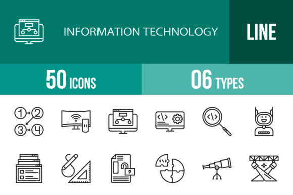 45 Information Technology Line Icons: Your Complete Digital Toolkit