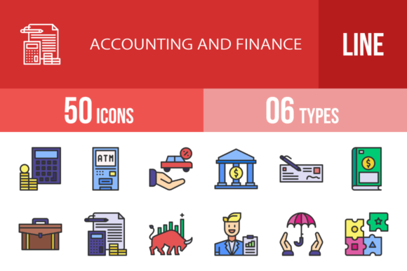 50 Accounting & Finance Filled Icons: Your Visual Toolkit for Professional Design