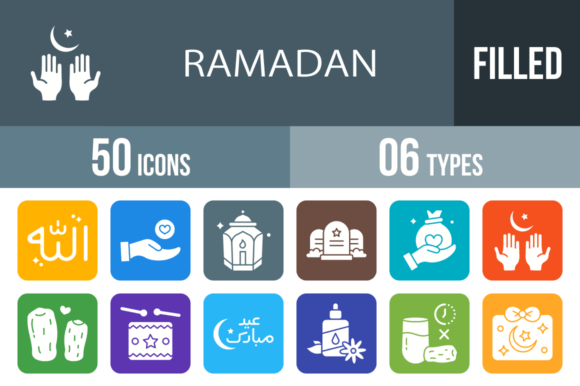 50 Ramadan Filled Round Corner Icons: A Designer's Guide