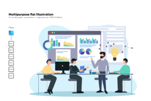Modern Flat Illustration for Sales & Presentations